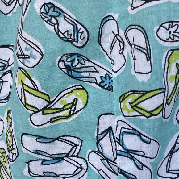 Madison & Max Womens Button Up Shirt Plus Size 16W Flip Flop Cotton Summer - Picture 3 of 9